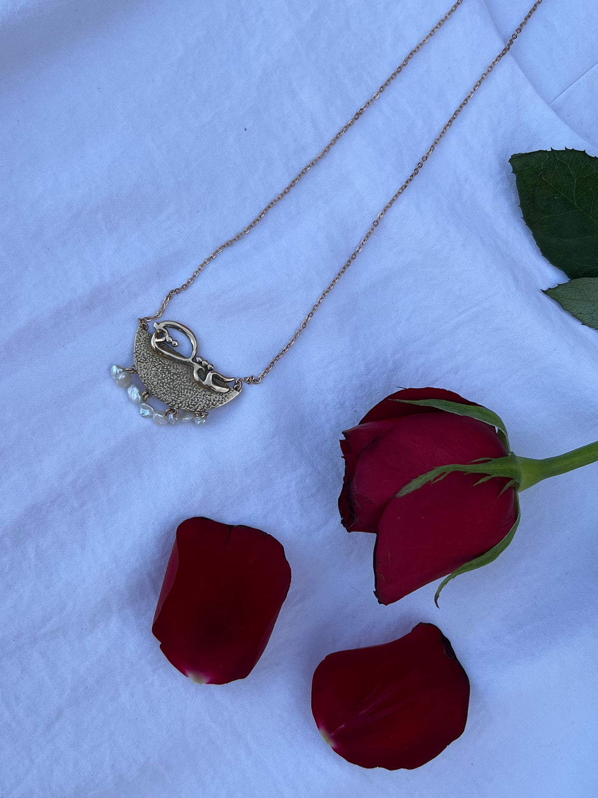 Love Necklace with Pearls