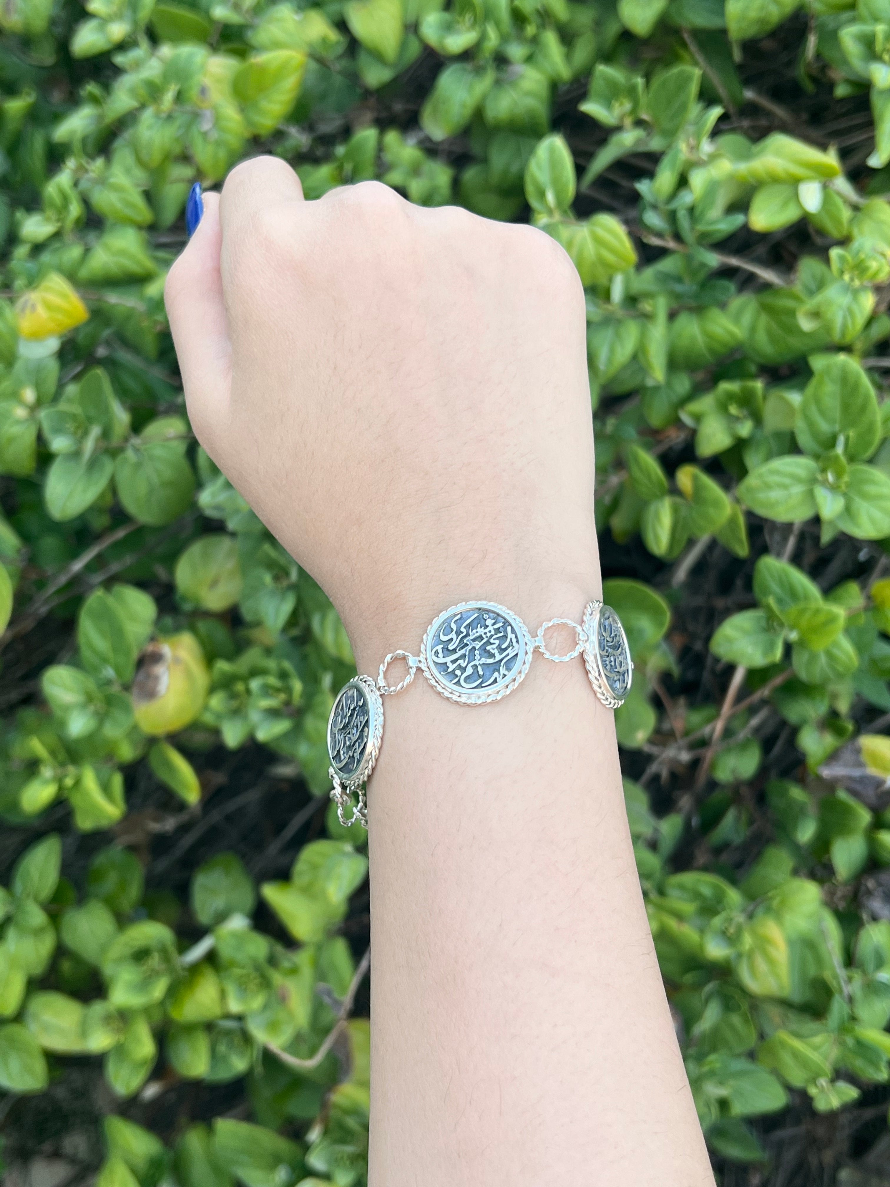 Calligraphy Silver Bracelet