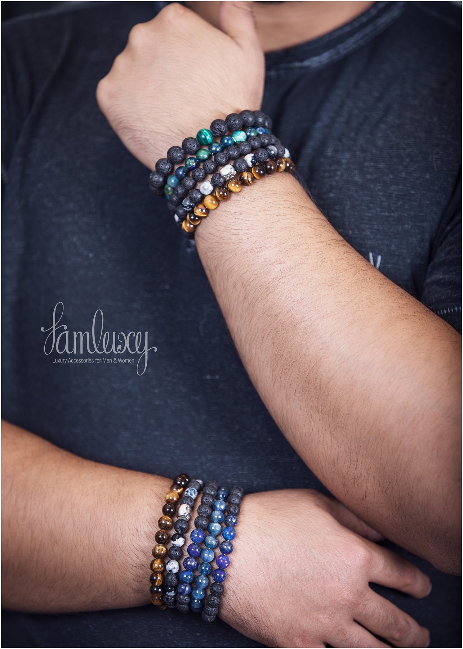 Colorful Adjustable Natural Stone Bracelet