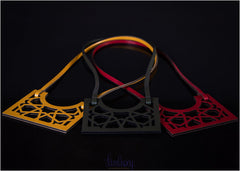 Leather and Plexiglass Necklace