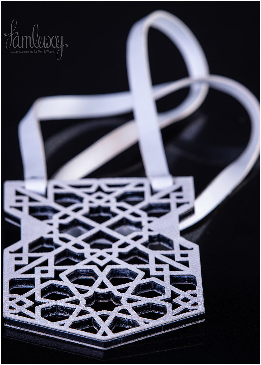 Leather and Plexiglass Necklace