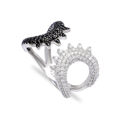 Fashionable Silver Zircon Ring Turkish Handcrafted Silver Jewelry