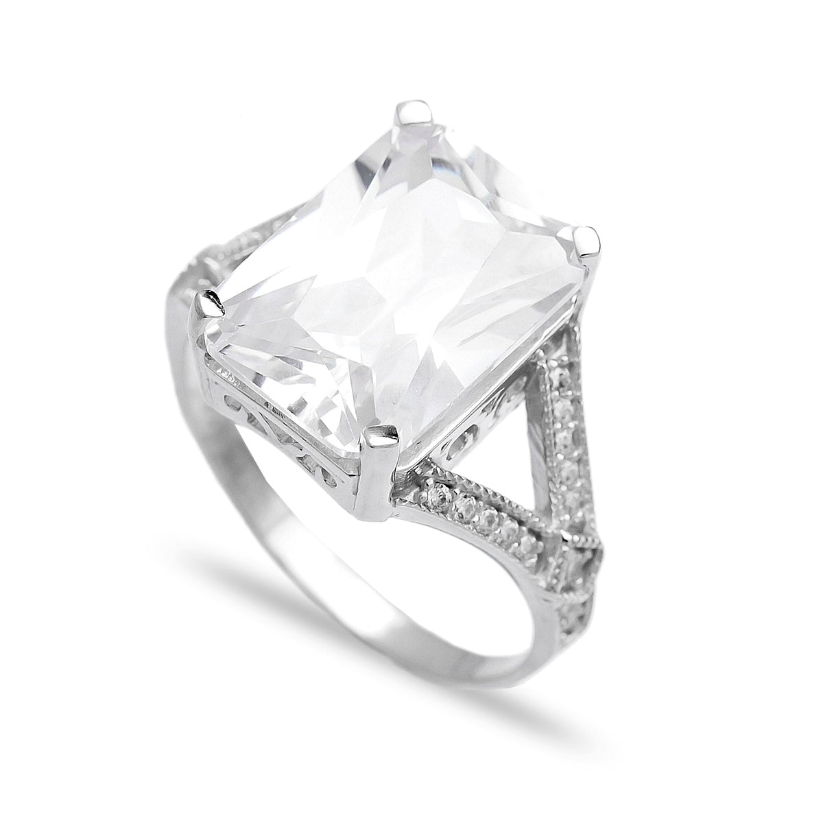 Handmade 925 Sterling Silver Zircon Ring