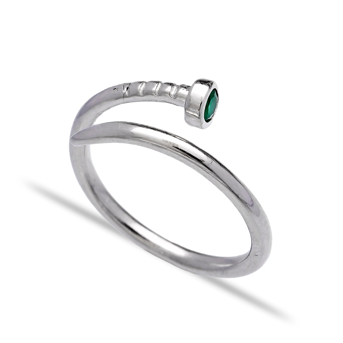 Handcrafted Silver Adjustable Nail Ring