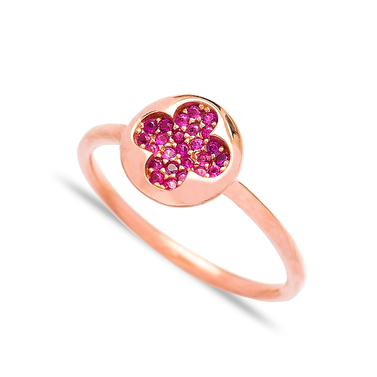 Minimalist Clover Design Handcrafted 925 Sterling Silver Jewelry Ring