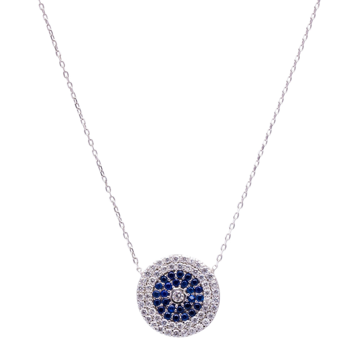 Evil Eye Turkish Handcrafted Silver Zirconia Pendant