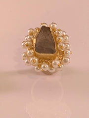 Kyra Gold Smoky Quartz Ring