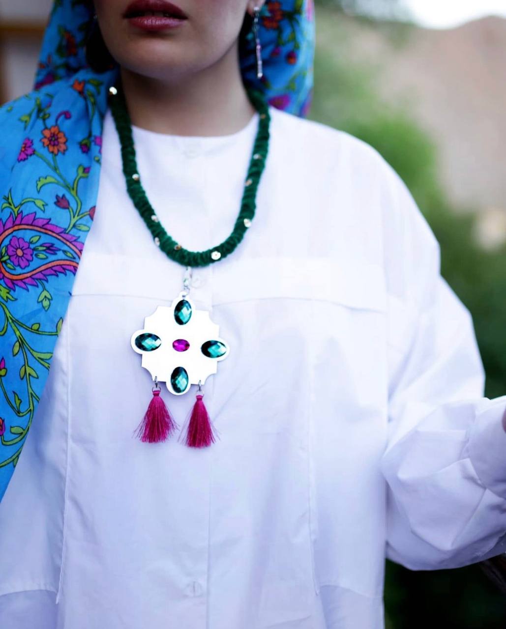 Handmade mirror Necklace