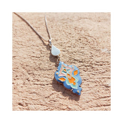 Slimi Silver & Copper Necklace with Enemal
