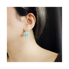 Slimi Silver & Copper Earrings with Enemal