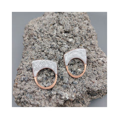 Graphite painted Enemal Copper ring