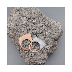 Graphite painted Enemal Copper ring