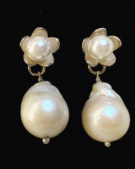 Flower Pearl earrings
