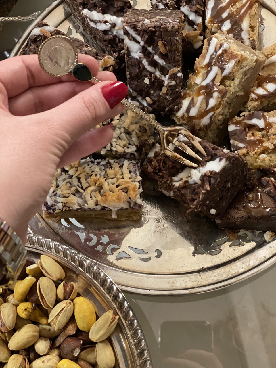 Handmade decor coin fork