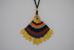 Handmade long necklace and matching earrings