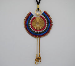 Handmade long necklace and matching earrings